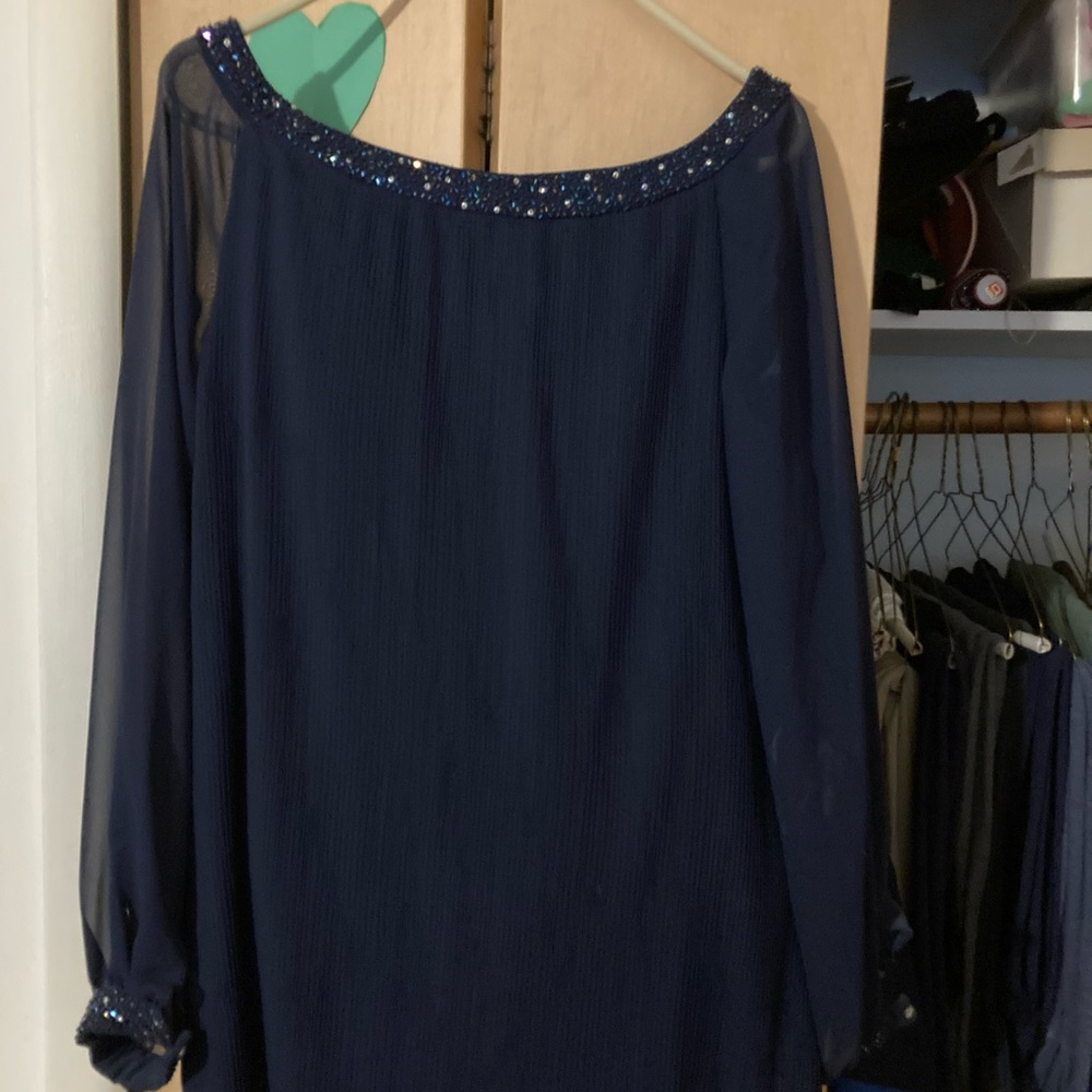 Mother of Bride. Navy blue. Plus size 16. Alfred Angelo. Worn once